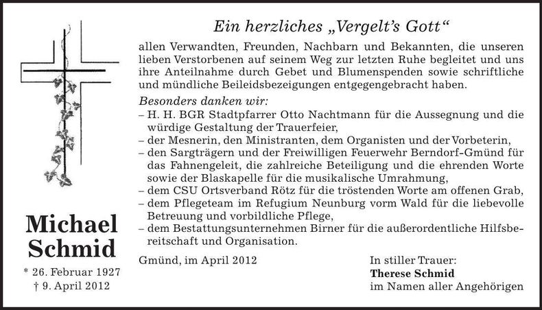 Traueranzeige  