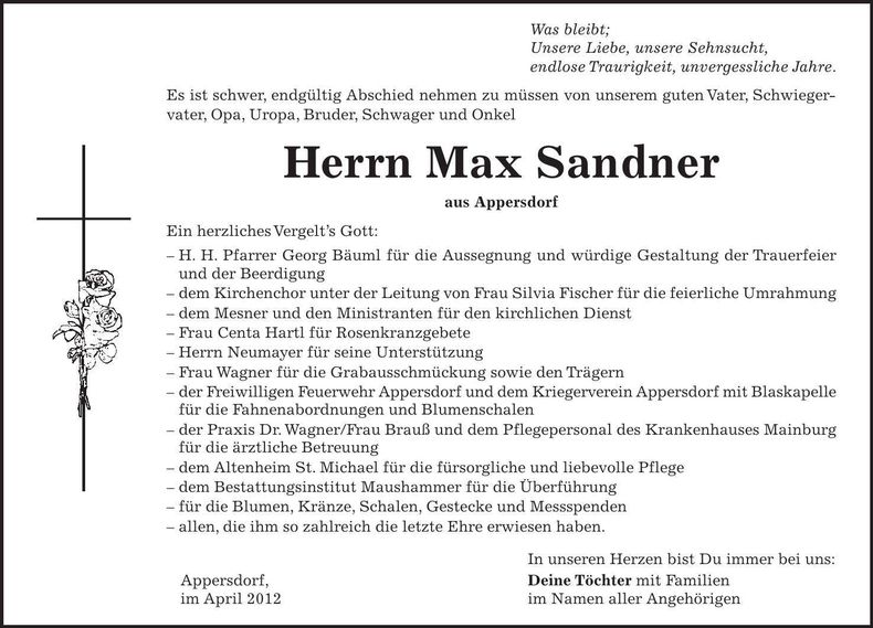 Traueranzeige  