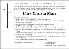 Traueranzeige  