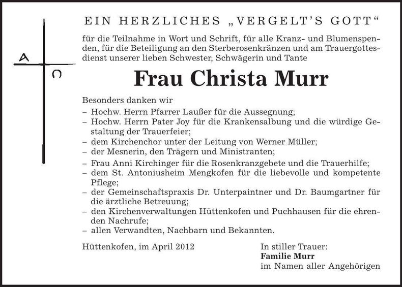Traueranzeige  