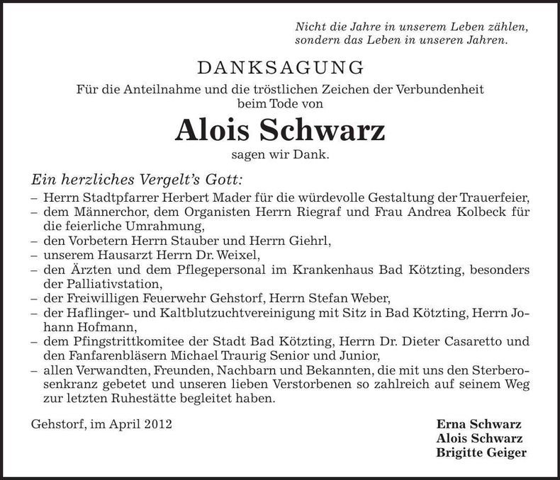 Traueranzeige  