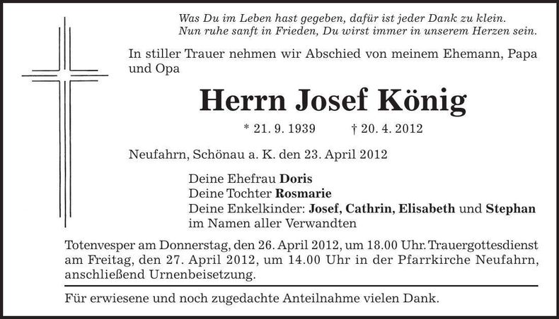 Traueranzeige  