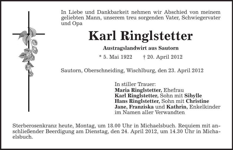 Traueranzeige  