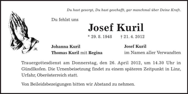 Traueranzeige  