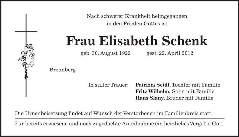 Traueranzeige  