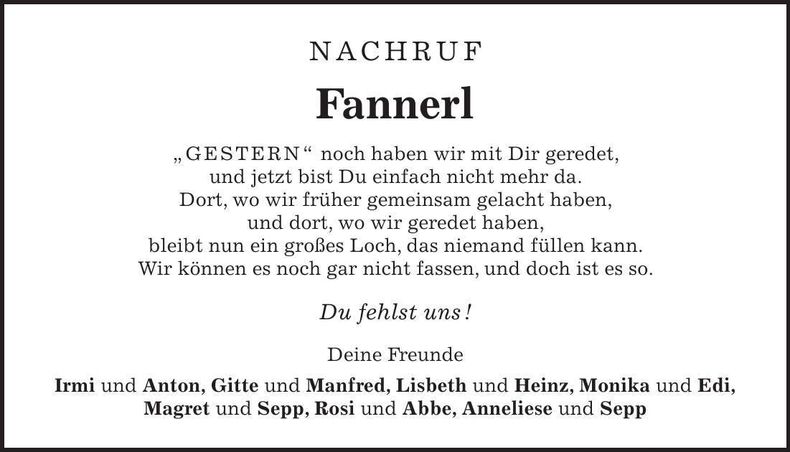 Traueranzeige  