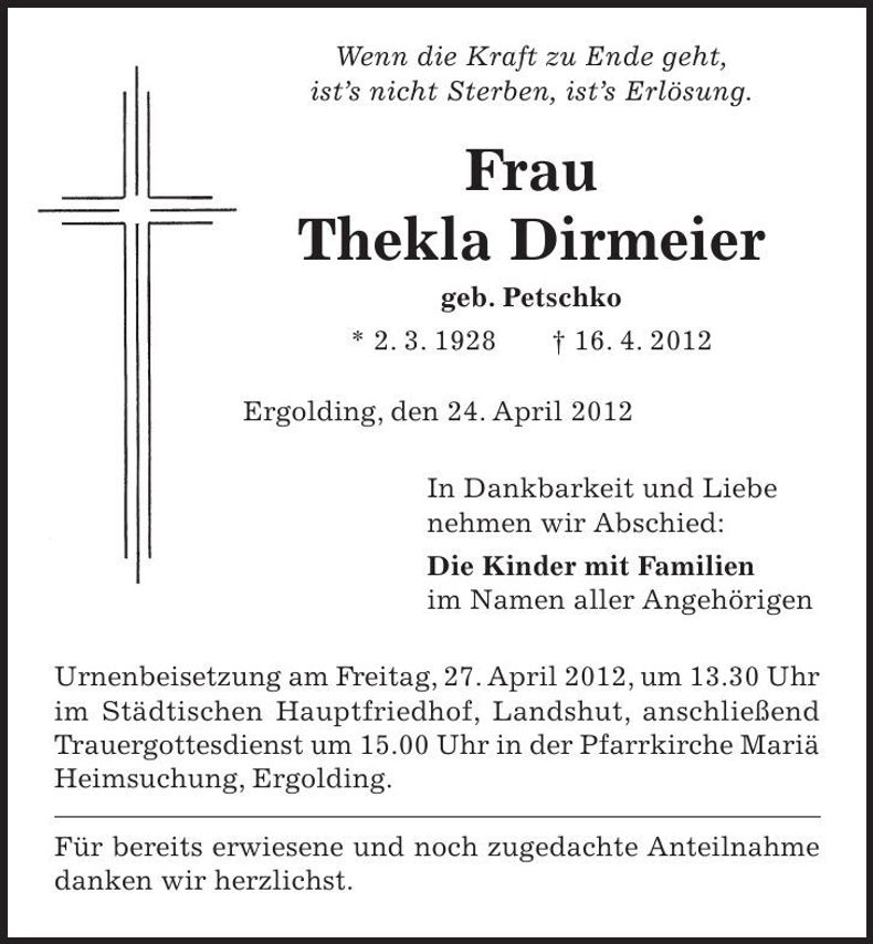 Traueranzeige  