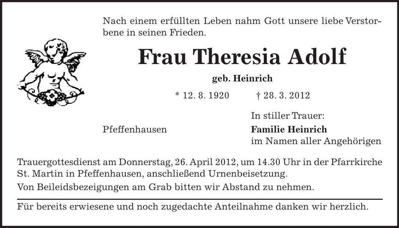 Traueranzeige  