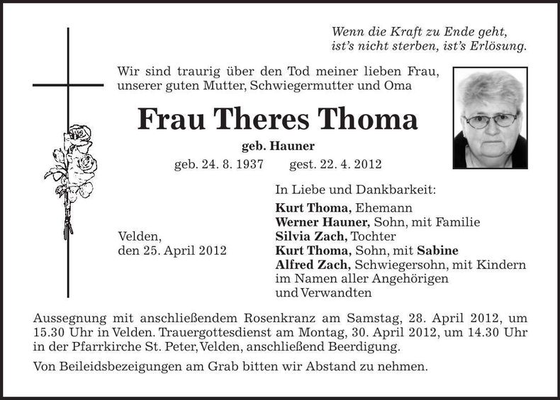 Traueranzeige  