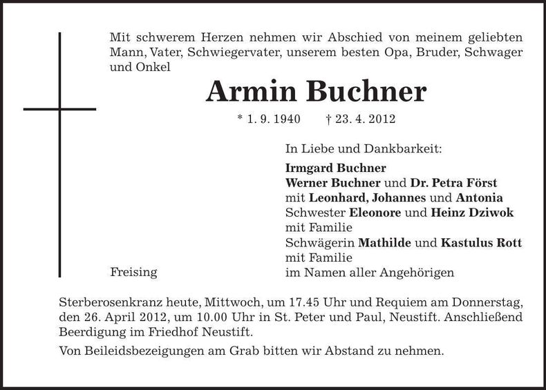 Traueranzeige  