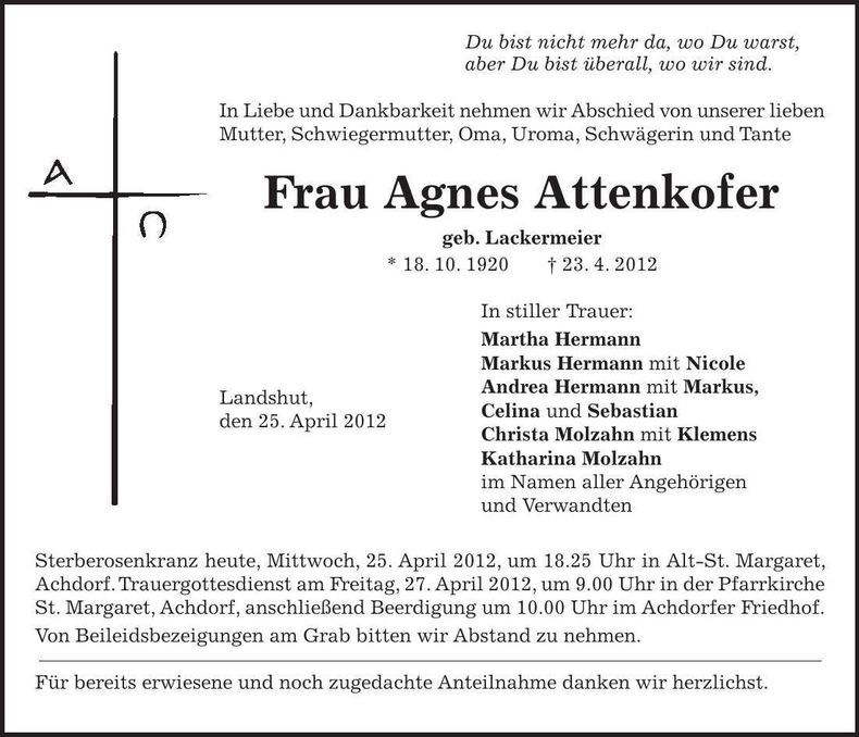 Traueranzeige  