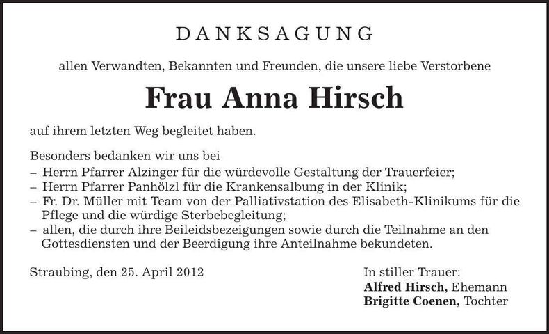 Traueranzeige  
