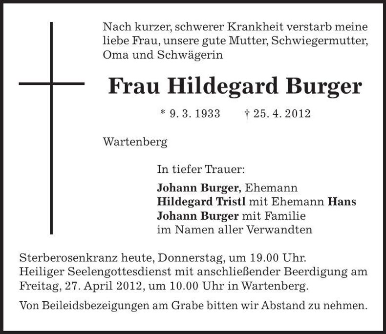 Traueranzeige  