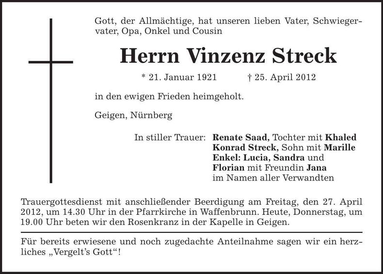 Traueranzeige  