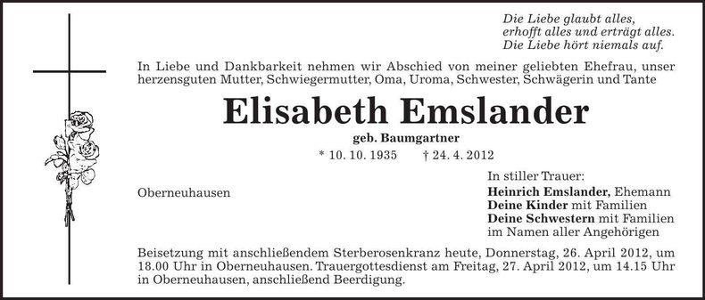 Traueranzeige  