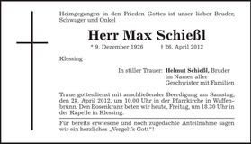 Traueranzeige  