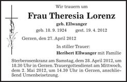 Traueranzeige  