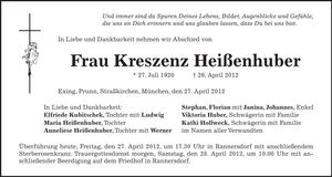 Traueranzeige  
