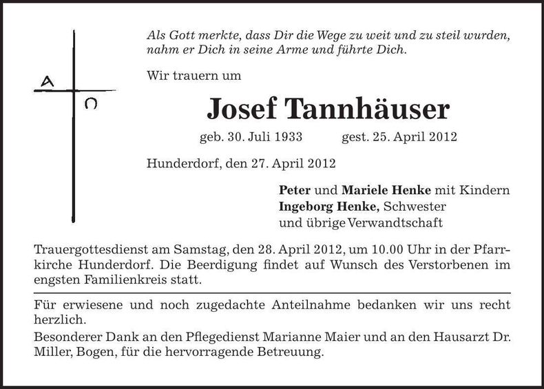 Traueranzeige  