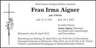 Traueranzeige  