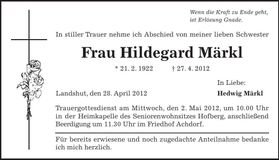 Traueranzeige  