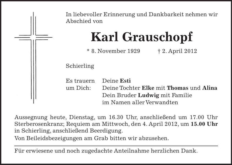 Traueranzeige  