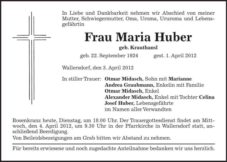Traueranzeige  