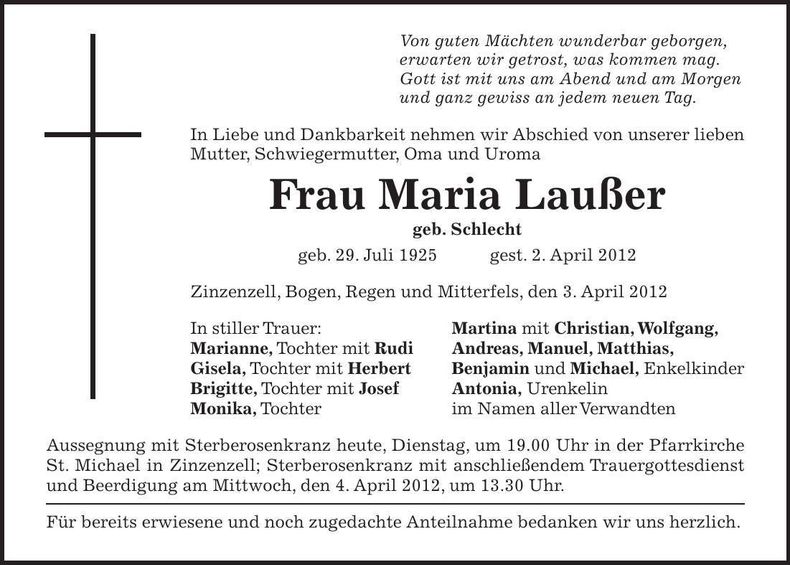Traueranzeige  