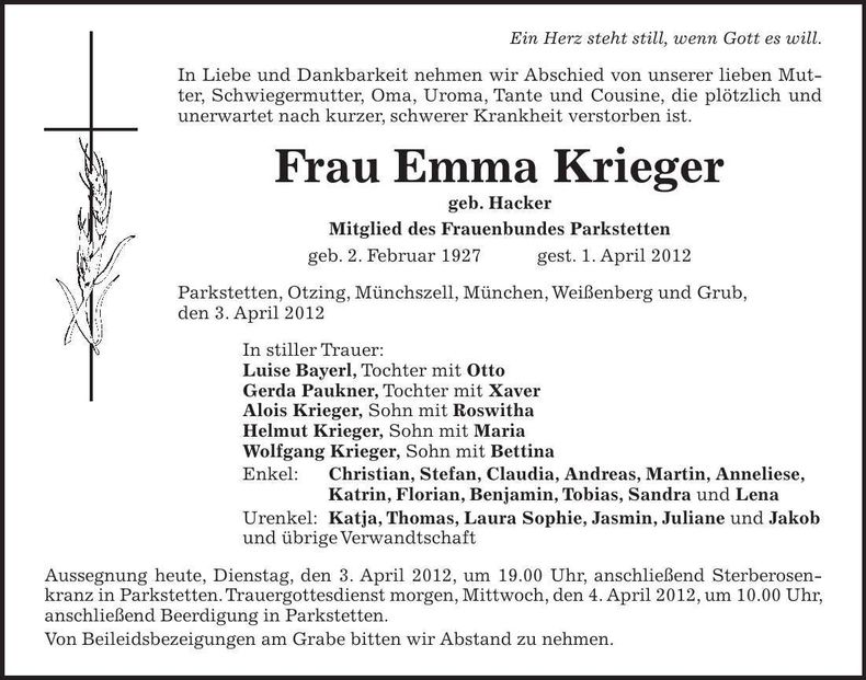 Traueranzeige  