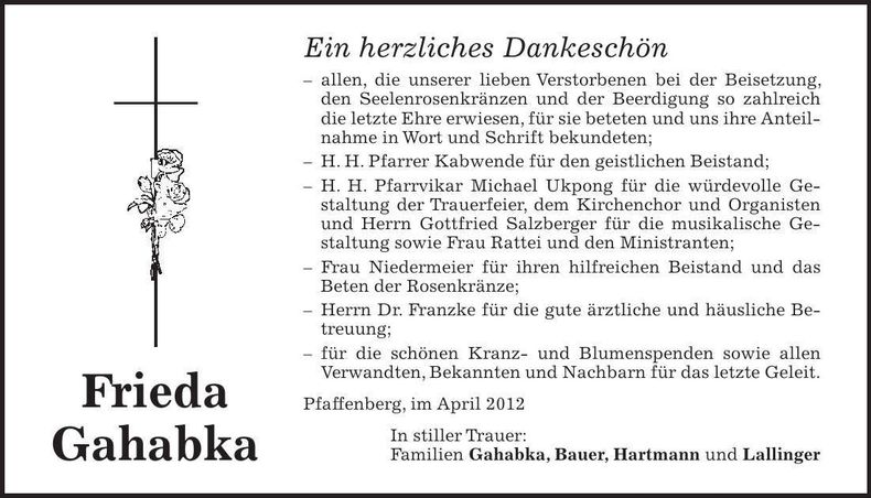 Traueranzeige  