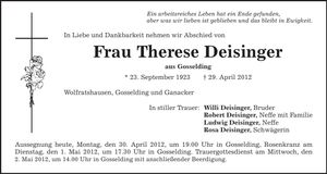 Traueranzeige  