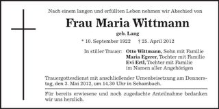 Traueranzeige  