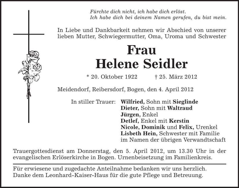 Traueranzeige  