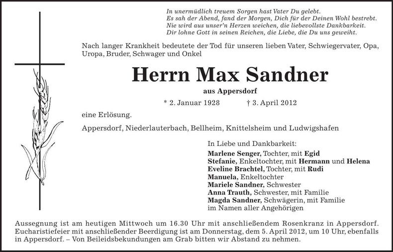 Traueranzeige  