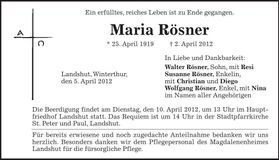 Traueranzeige  