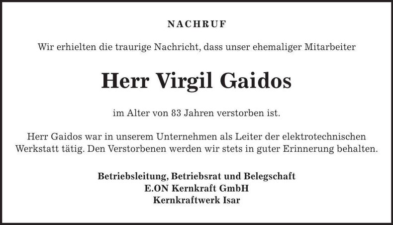 Traueranzeige  