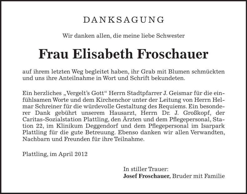 Traueranzeige  