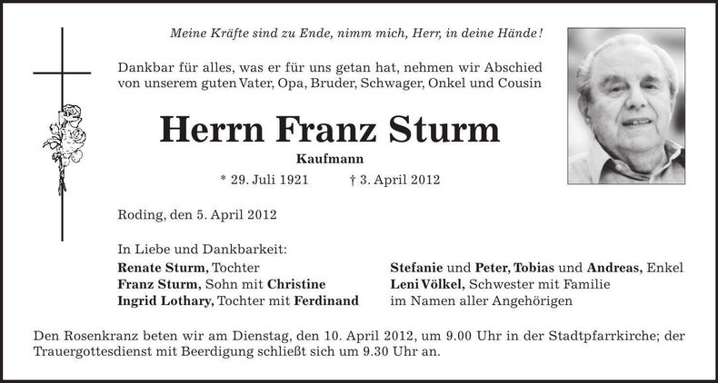 Traueranzeige  
