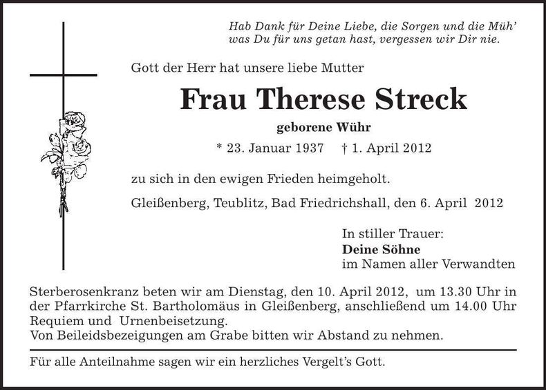 Traueranzeige  