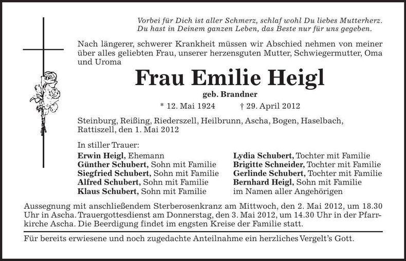 Traueranzeige  