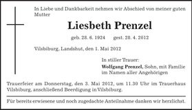 Traueranzeige  