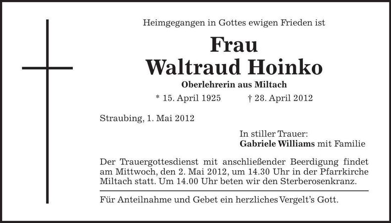 Traueranzeige  