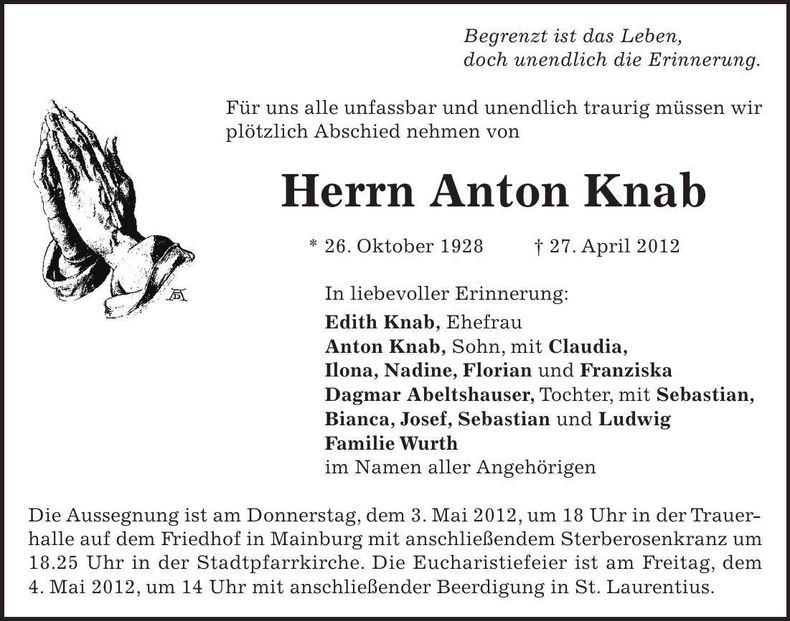 Traueranzeige  