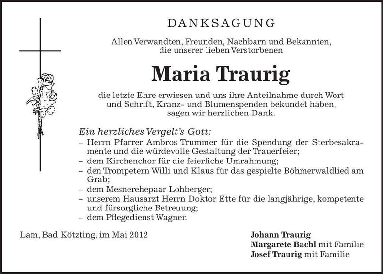 Traueranzeige  