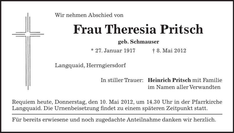 Traueranzeige  