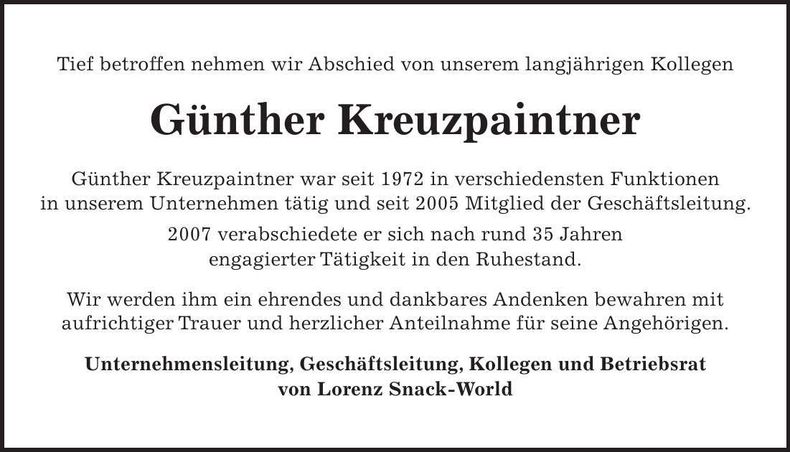 Traueranzeige  
