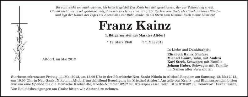 Traueranzeige  