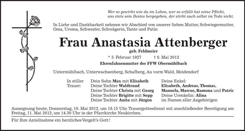 Traueranzeige  
