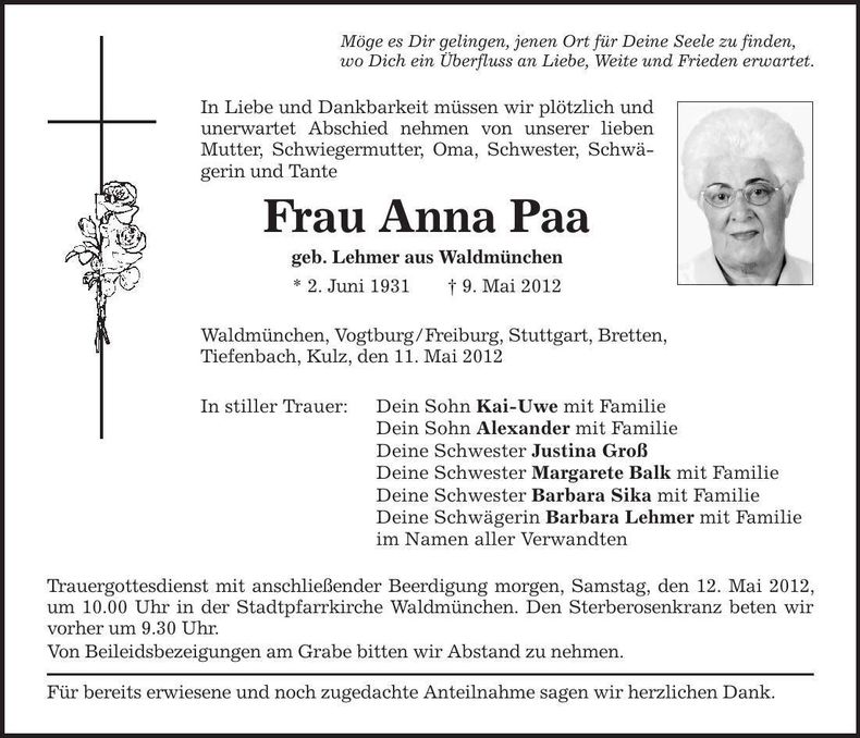 Traueranzeige  