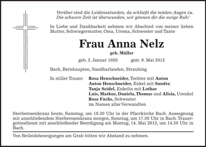Traueranzeige  